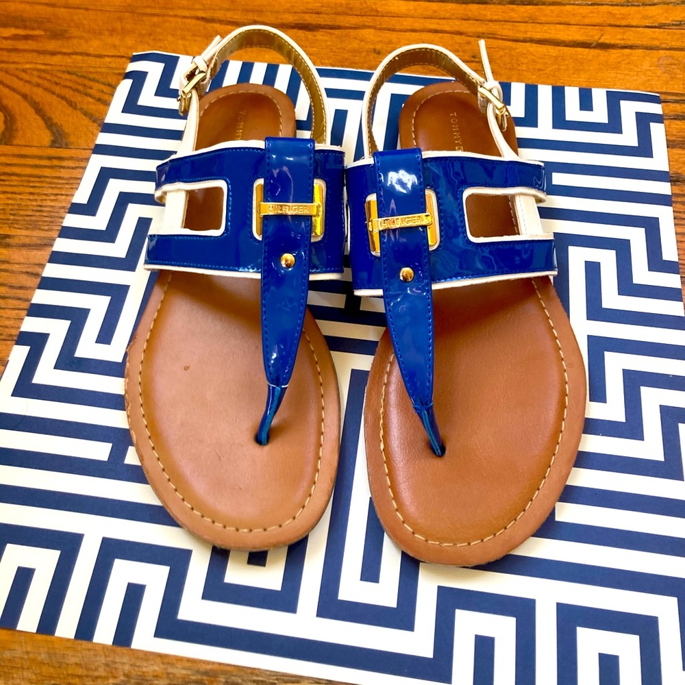 Cobalt blue slippers by Tommy Hilfiger, size 7 m